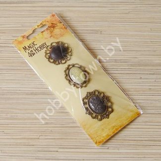 Декоративные металлические элементы набор 3шт.